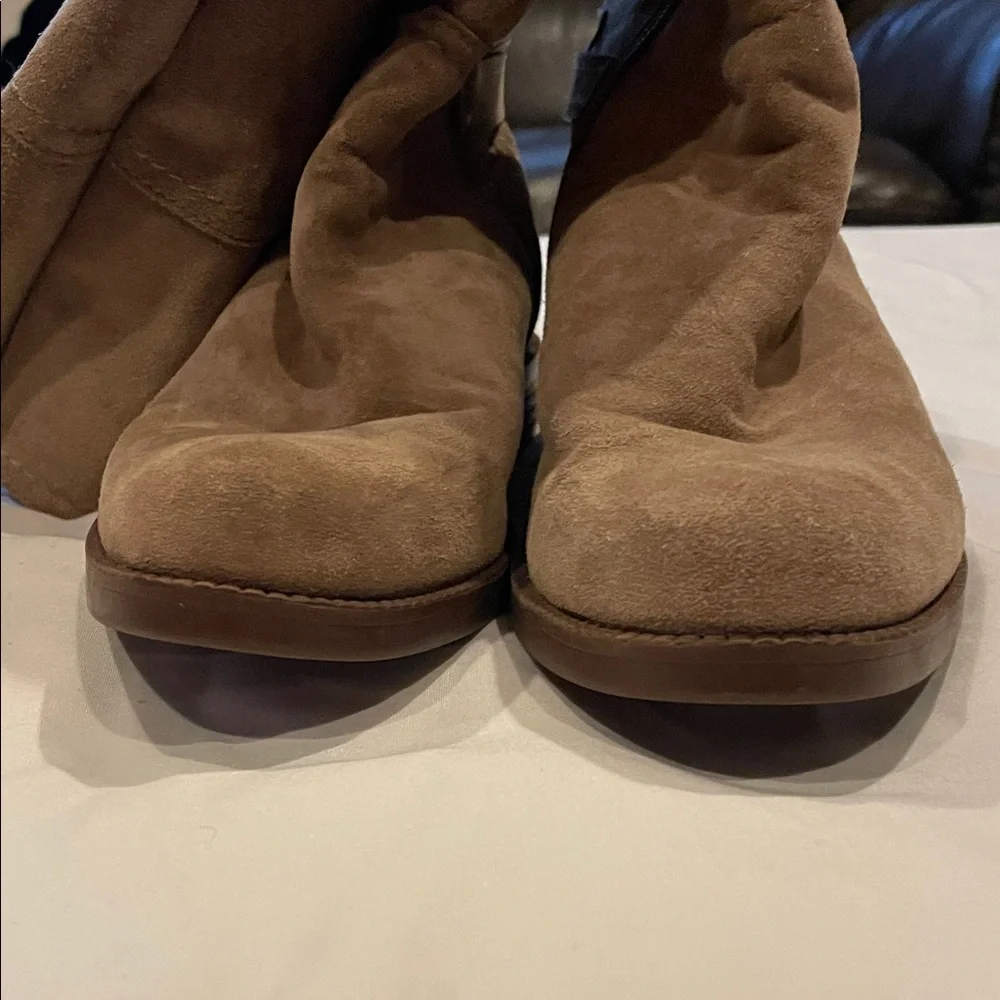 Franco Sarto Over the Knee Tan Suede Boots - Picture 7 of 15